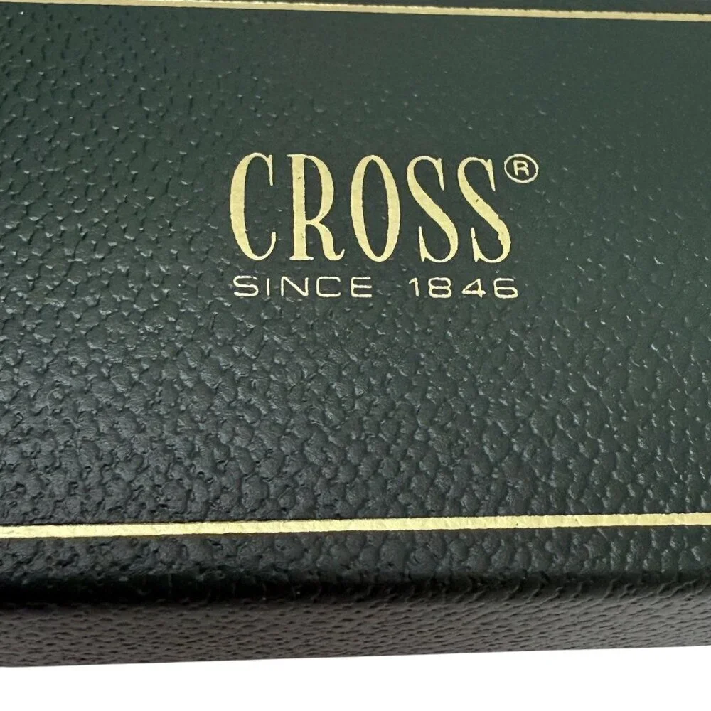 CROSS Classic Century Ballpoint Pen Chrome Lustre 3502 Green Boxed Silvertone